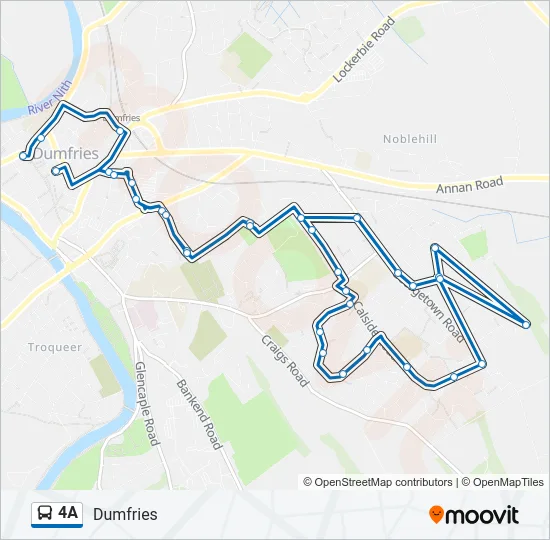 4A Bus Line Map