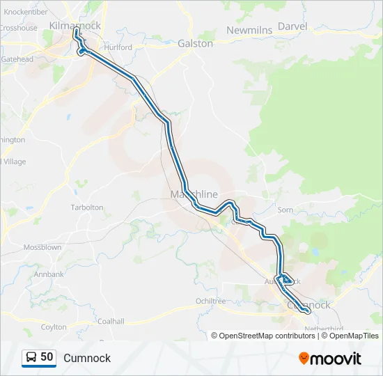 50 Bus Line Map