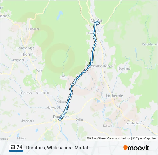 74 Bus Line Map