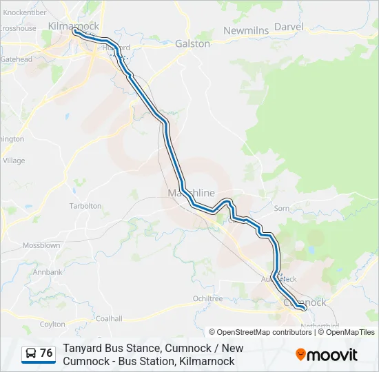 76 Bus Line Map