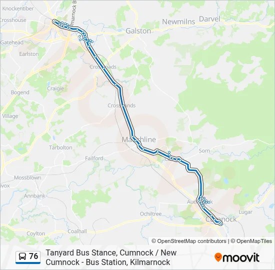 76 Route: Schedules, Stops & Maps - Cumnock (Updated)