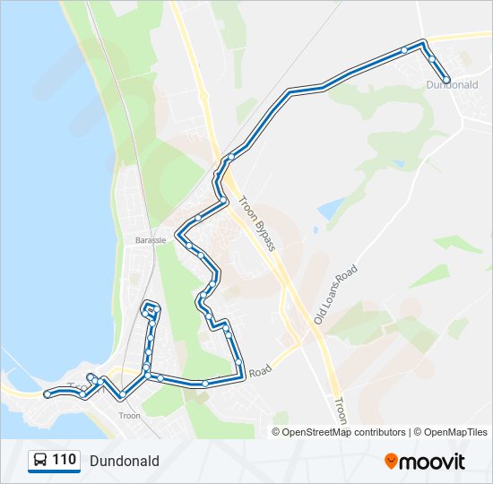 Bus 110 Route Map 110 Route: Schedules, Stops & Maps - Dundonald (Updated)