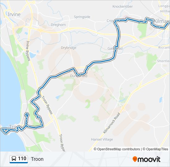 110 bus Line Map