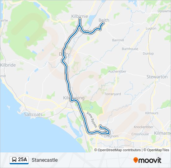 25A bus Line Map