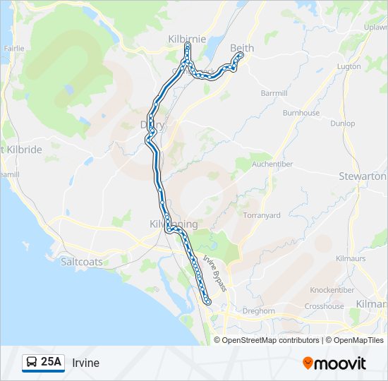 25A Bus Line Map