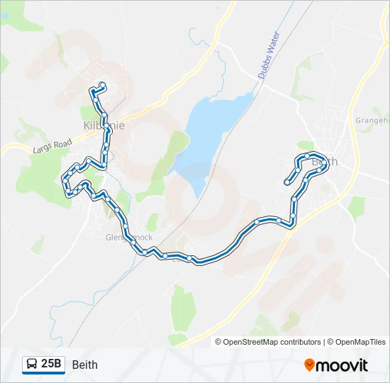 25B Bus Line Map