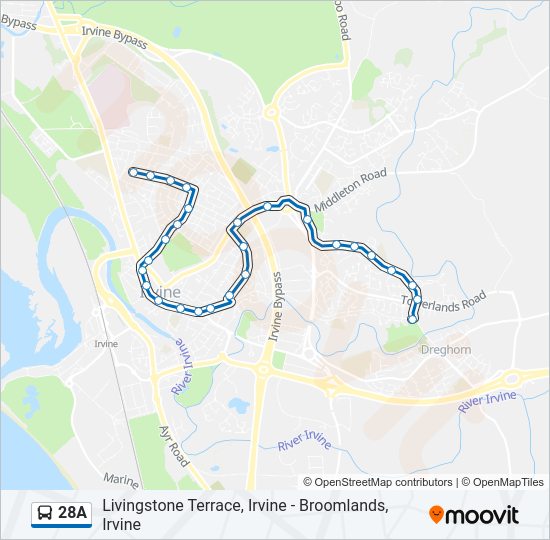 28A Bus Line Map