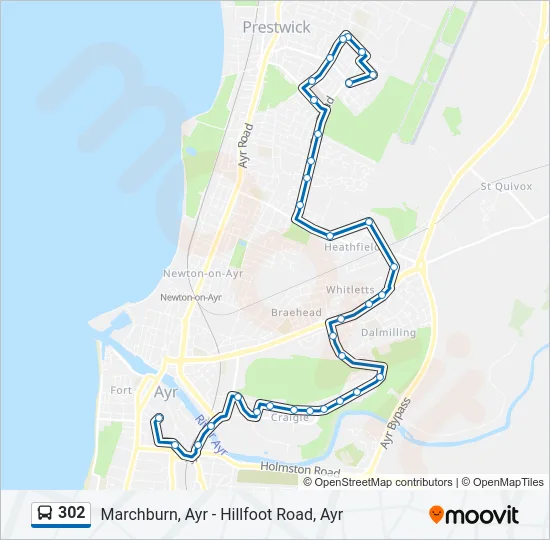 302 Bus Line Map