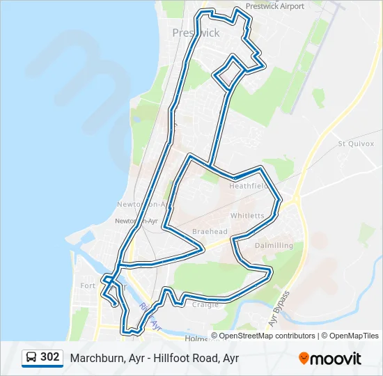 302 Bus Line Map