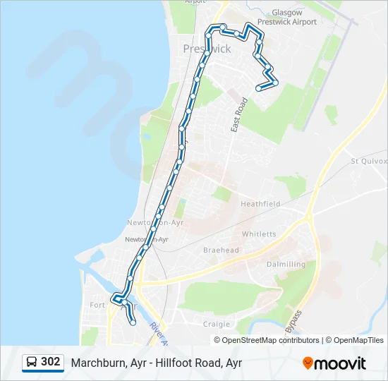 302 Bus Line Map