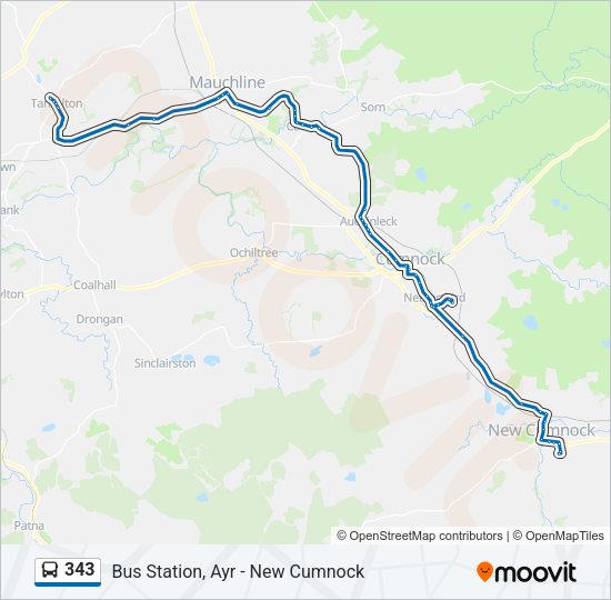 343 Bus Line Map