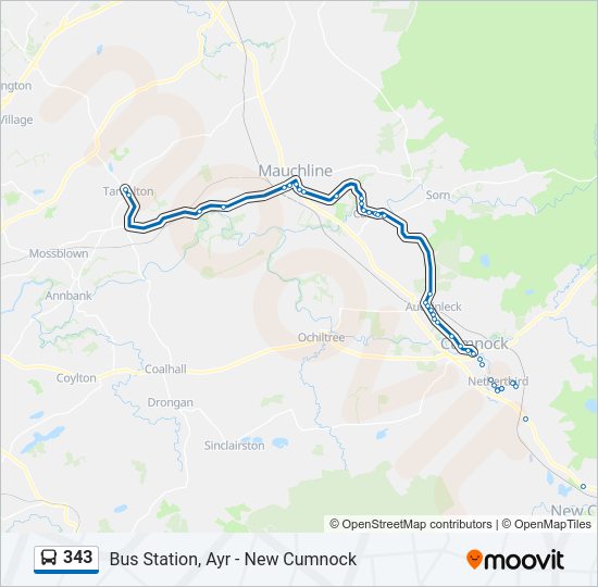 343 bus Line Map