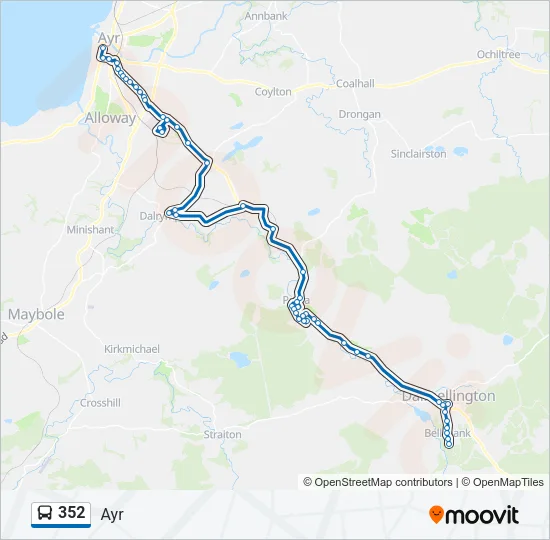 352 Bus Line Map