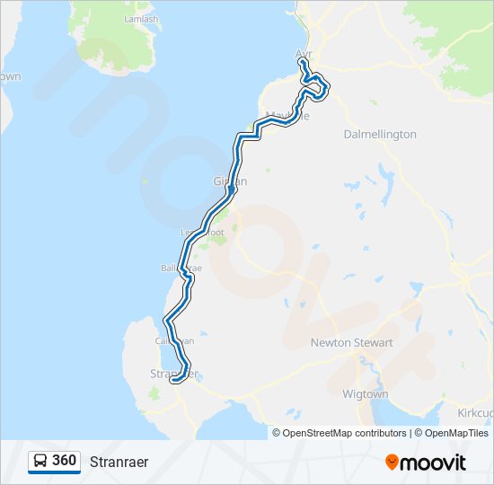 360 Route Schedules, Stops & Maps Stranraer (Updated)