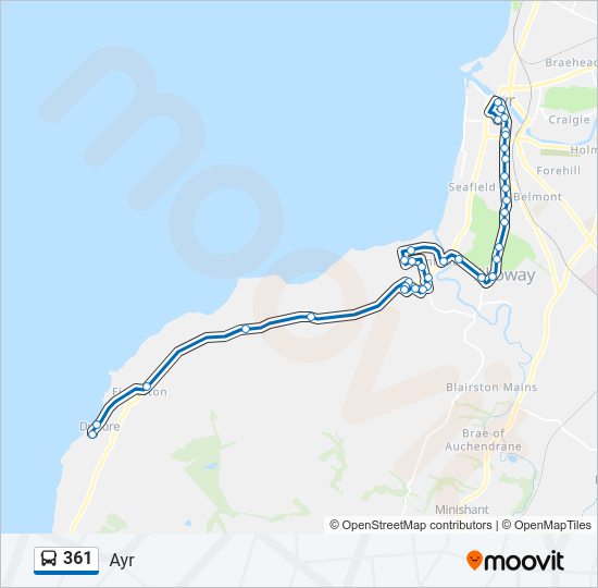 361 Bus Line Map