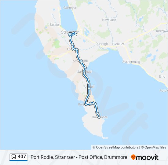 407 bus Line Map