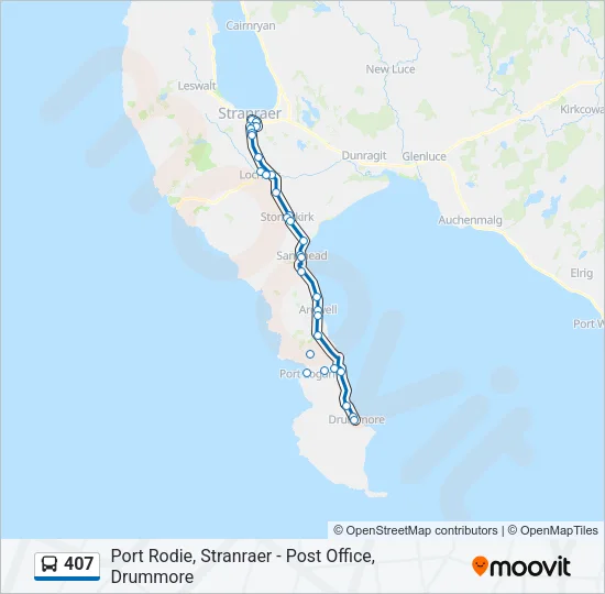 407 Bus Line Map