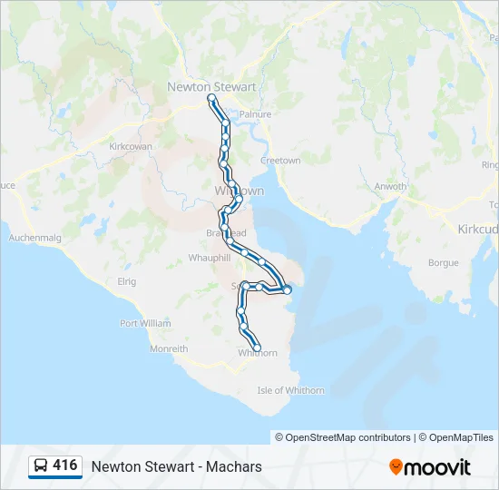 416 Bus Line Map