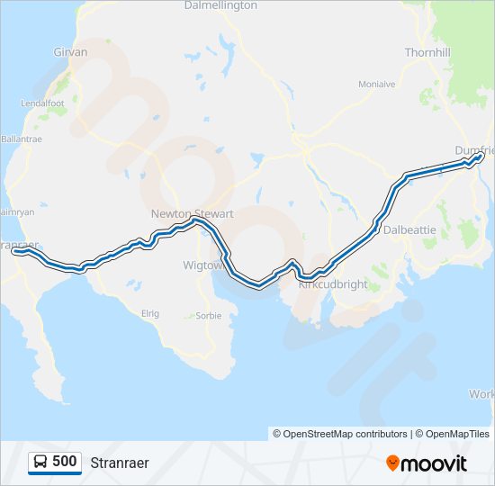 500 Bus Line Map