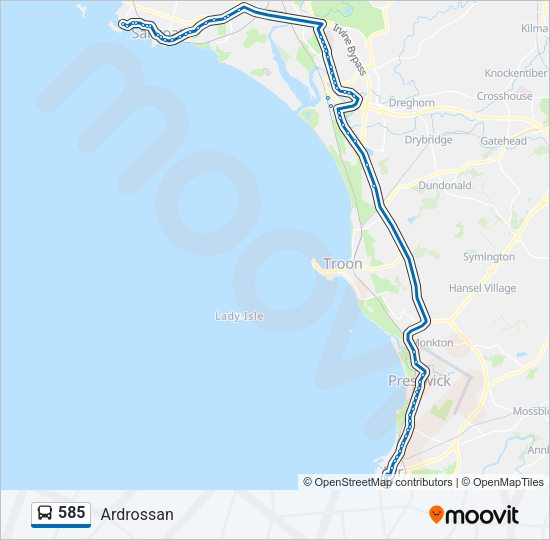 585 Bus Line Map