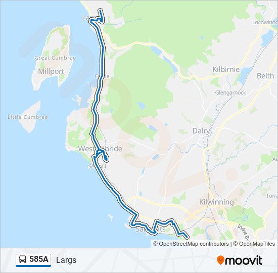 585a Route Schedules, Stops & Maps Largs (Updated)