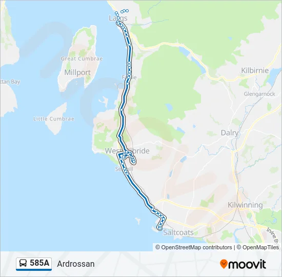 585A Bus Line Map