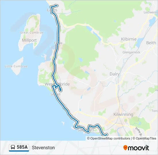 585A Bus Line Map