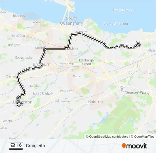 16 Bus Line Map