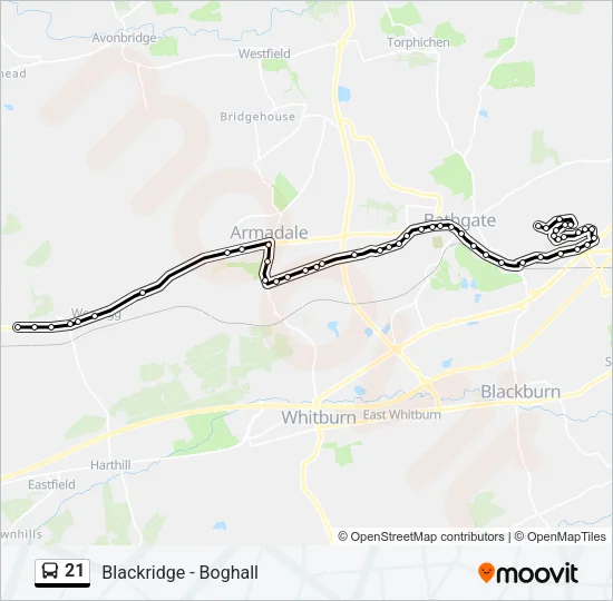 21 Bus Line Map