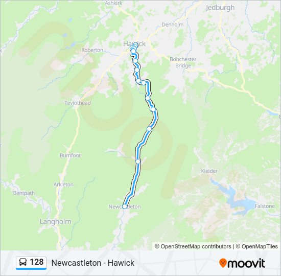 128 Bus Line Map