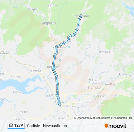 127A Bus Line Map