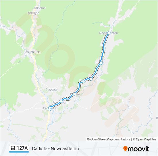 127A Bus Line Map