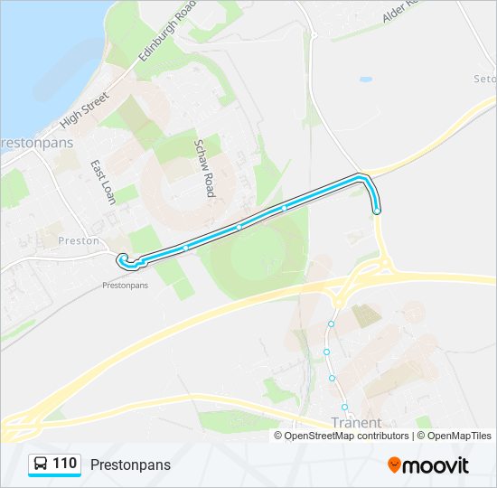 Bus 110 Route Map 110 Route: Schedules, Stops & Maps - Prestonpans (Updated)