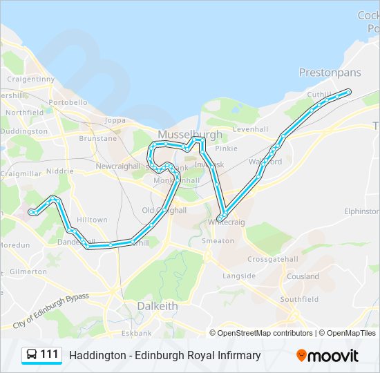 111 Route Schedules, Stops & Maps Prestonpans (Updated)