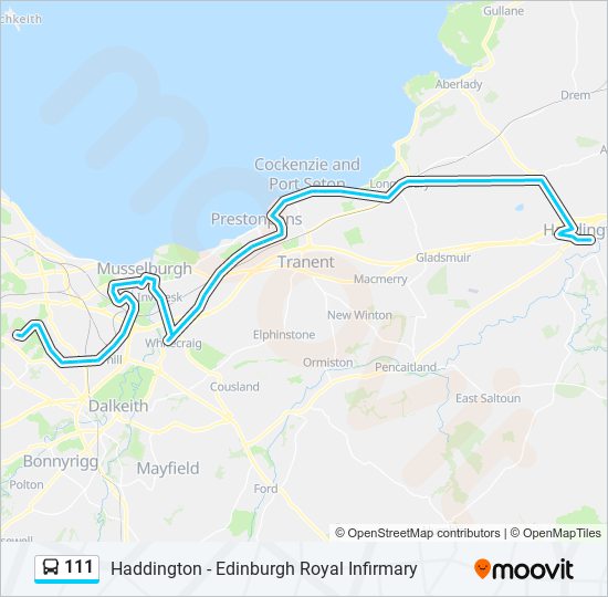 111 Route: Schedules, Stops & Maps - Edinburgh Royal Infirmary (Updated)