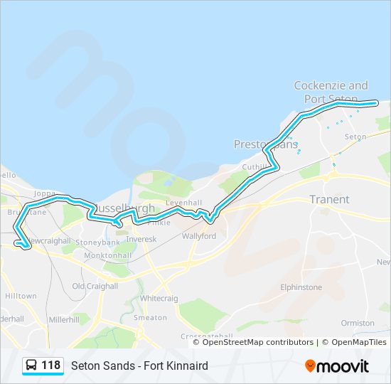 Bus 118 Route Map 118 Route: Schedules, Stops & Maps - Newcraighall (Updated)