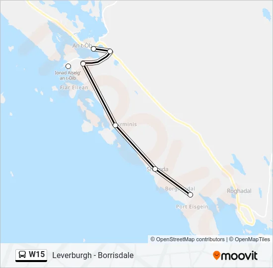 W15 Bus Line Map