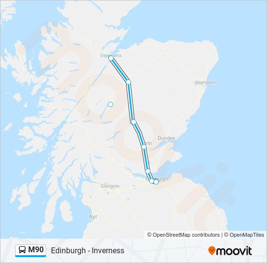 m90 Route Schedules, Stops & Maps Inverness (Updated)