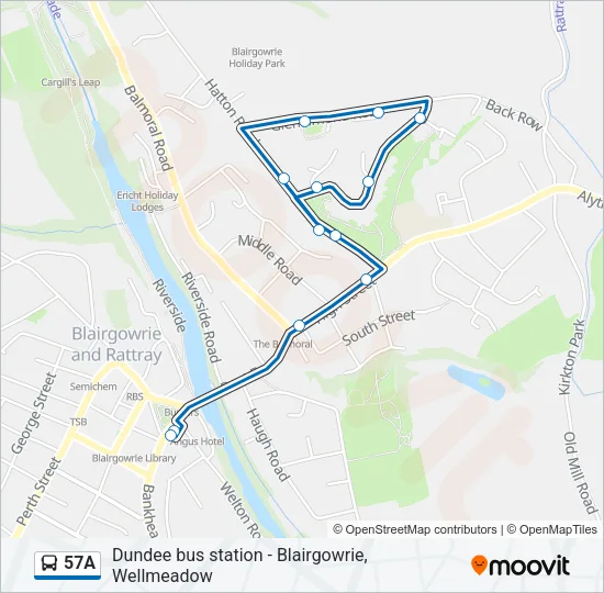 57A Bus Line Map