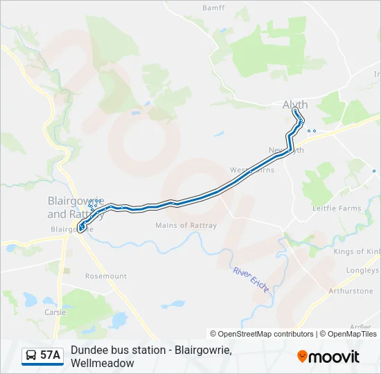 57A Bus Line Map
