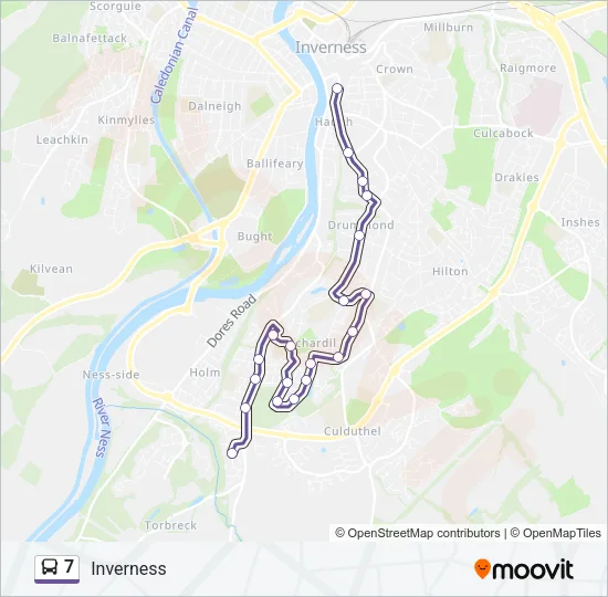 7 Bus Line Map