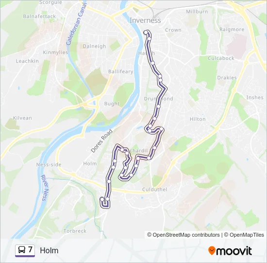 7 Bus Line Map