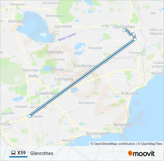 X59 Bus Line Map