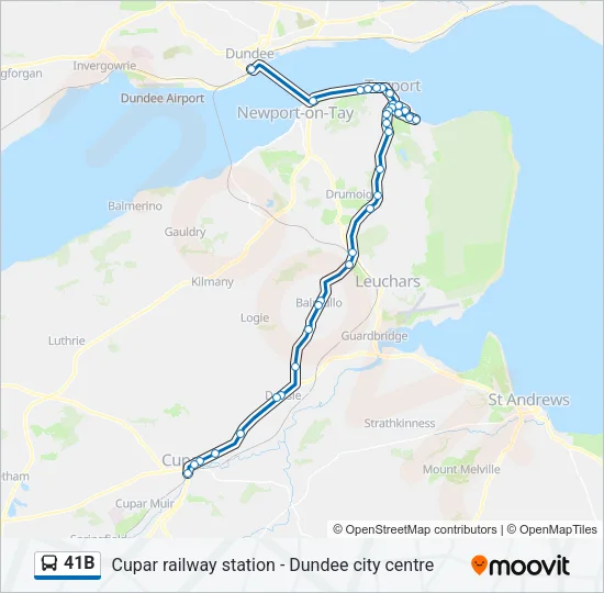 41B Bus Line Map