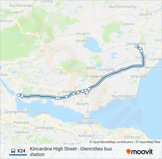 X24 Bus Line Map