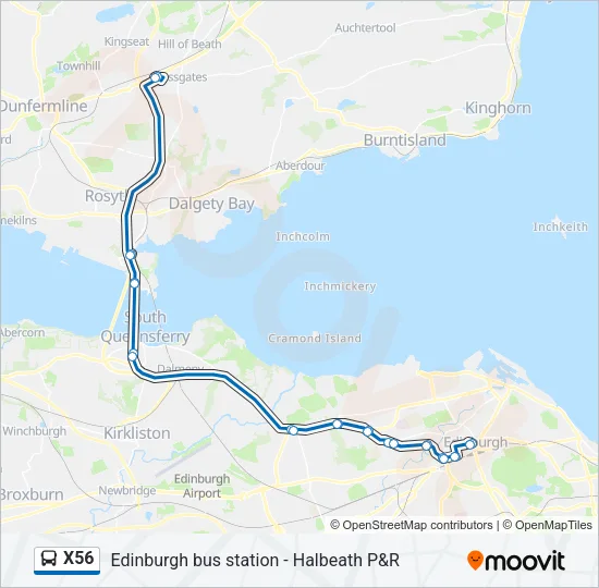 X56 Bus Line Map
