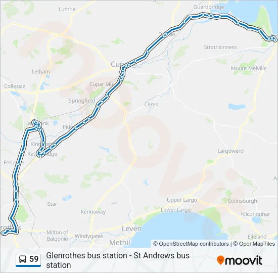 59 Bus Line Map