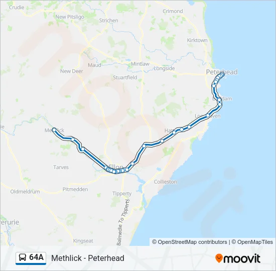 64A Bus Line Map