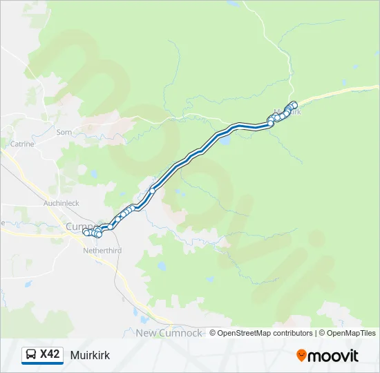 X42 Bus Line Map