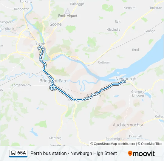 65A Bus Line Map